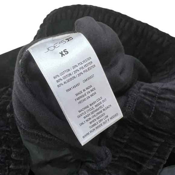 Joe's Jeans Black Lissa Tuxedo Stripe Velour Sweatpants XS - Picture 5 of 5